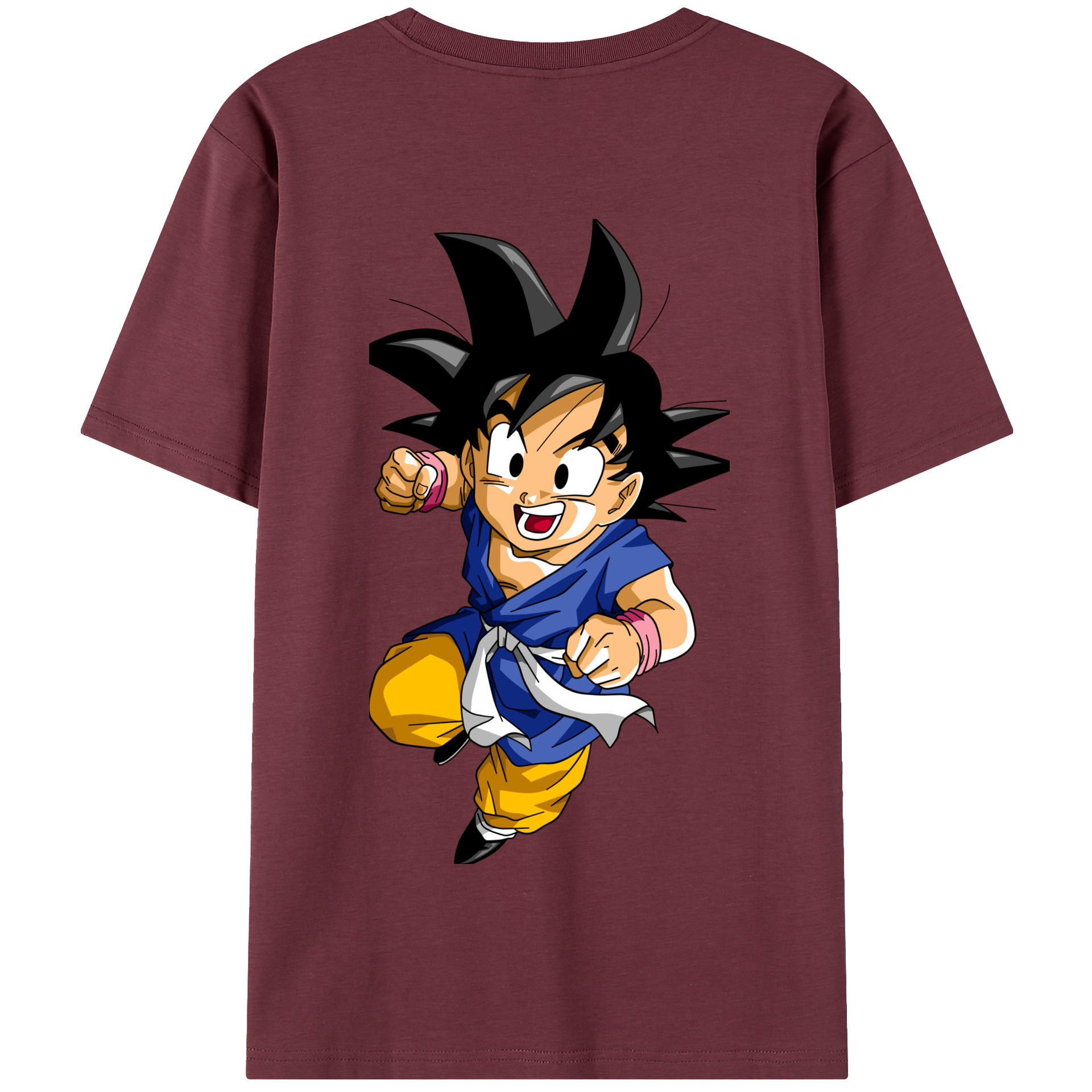 （画像用） ドラゴンボール 孫悟天 そん ごてん DRAGON BALL Son Goten 綿100％半袖Tシャツ（背面プリント）